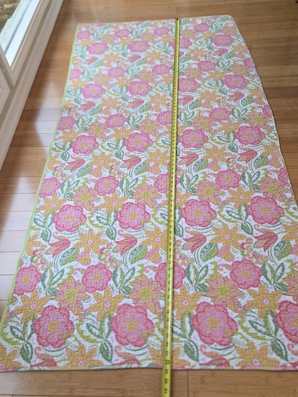 Cotton Reversible Bed Runner Quilt Bed Scarf Bench Cushion Topper Throw